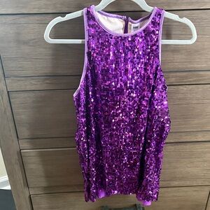 Balera Shimmering Purple Sequin Top